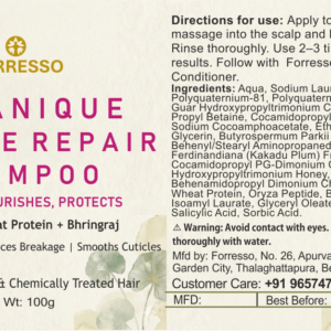 botanique damage repair strengthening shampoo (100g) keratin, wheat protein & bhringraj