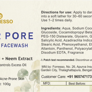 clear pore anti acne face wash (100g) 2% salicylic acid + neem