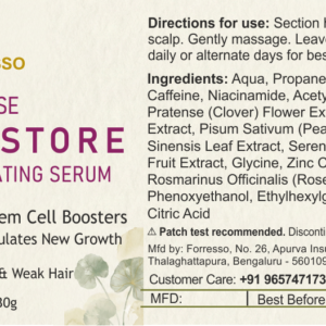 intense hair restore serum (30g) biotech peptides & stem cell boosters