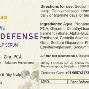 intense dandruff defense scalp serum (30g) salicylic acid & zinc pca