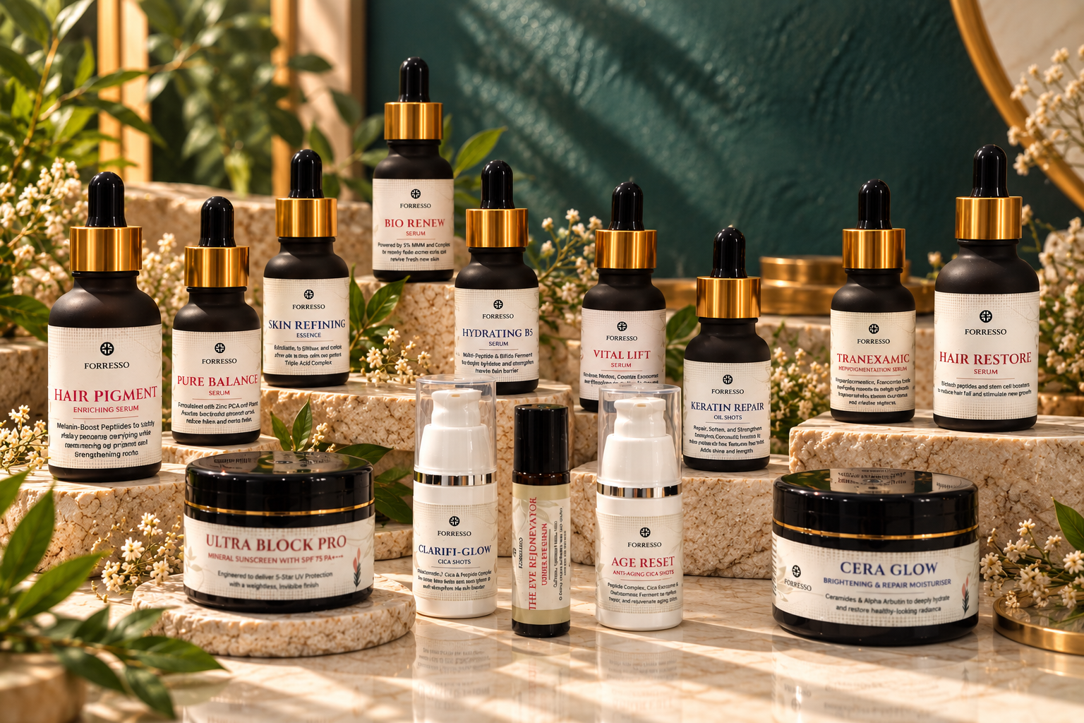 Forresso botanical skincare still life